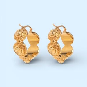 Versace Gold Medusa Earrings
